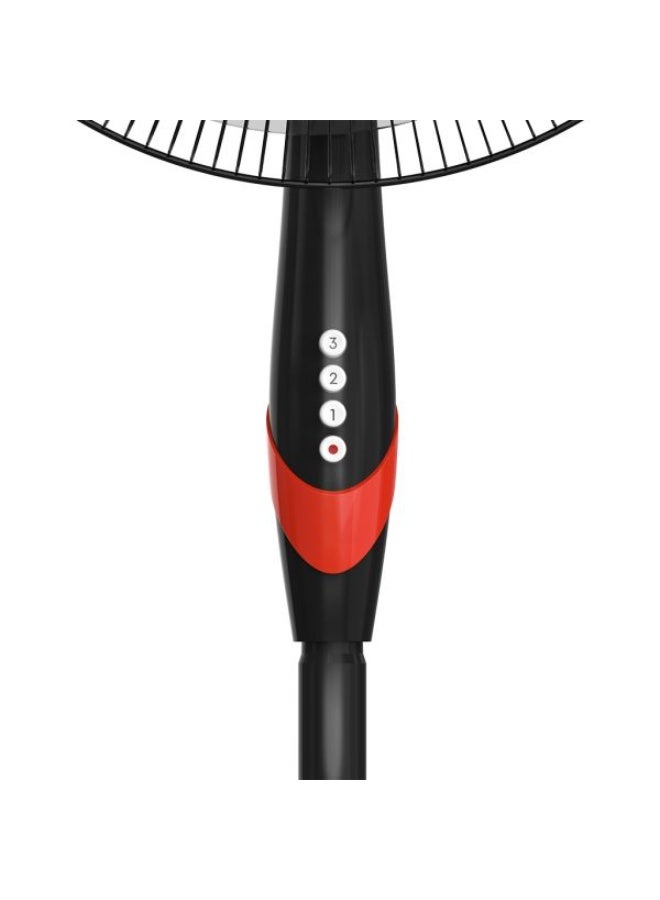 Tornado 18-inch 4-blade stand fan, black and red, TSF-18XW - Image 4